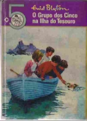 Capa de O grupo dos cinco na ilha do tesouro - Enid Blyton