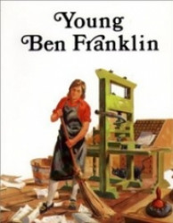 Capa de Young Ben Franklin - Laurence Santrey