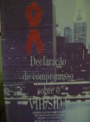 Capa de Declaração de Compromissos sobre HIV/SIDA - Nações Unidas