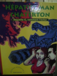 Capa de Hépatite Man Contre Chaterton - Réseau Hépatite C Poitou-Charentes
