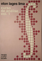 Capa de Curso de análise volume 1 - Elon Lages Lima