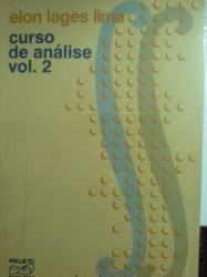 Capa de Curso de análise volume 2 - Elon Lages Lima