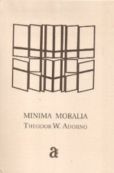 Capa de Minima moralia - Theodor W. Adorno