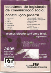 Capa de Coletânea de legislação de comunicação social - Marcos Alberto Bitelli