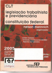 Capa de CLT - Legislação Trabalhista e previdenciária - Constituição federal - Nelson Mannrich