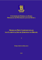 Capa de Modelos Pré-Composicionais nas Lamentações de Jeremias no Brasil. - Pablo Sotuyo Blanco