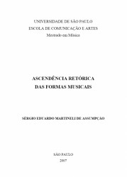 Capa de Ascendência Retórica das Formas Musicais - Sérgio Eduardo Martineli de Assumpção