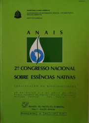 Capa de 2º Congresso Nacional sobre essências nativas - 