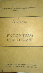 Capa de Encontros com o Brasil - Paulo Rónai