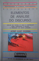 Capa de Elementos de Análise do Discurso - José Luiz Fiorin