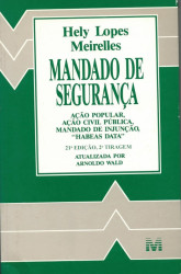 Capa de Mandado de segurança - Hely Lopes Meirelles