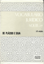 Capa de Vocabulário Jurídico - Vol. III _ J-P - De Plácido e Silva