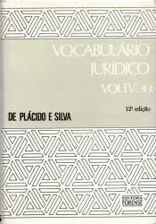 Capa de Vocabulário Jurídico - Vol. IV _ Q-Z - De Plácido e Silva