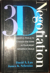 Capa de 3-D Negotiation - David A. Lax James K. Sebenius