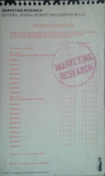 Capa de Marketing research - Joseph Seibert Gordon Wills Org.