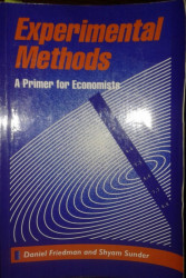 Capa de Experimental methods - Daniel Friedman Shyam Sunder