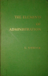 Capa de The elements of administration - L. Urwick