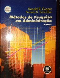 Capa de Métodos de pesquisa em administração - Donald R. Cooper; Pamela S. Schindler