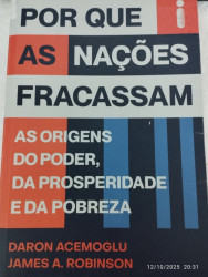 Capa de Por que as nações fracassam - Daron Acemoglu; James Robinson