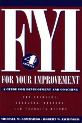 Capa de FYI: for your improvement - Michael M. Lombardo; Robert M. Eichinger