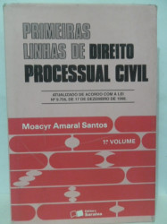 Capa de Primeiras linhas de direito processual civil volume 1 - Moacyr Amaral Santos