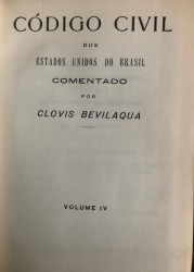 Capa de Código civil dos Estados Unidos do Brasil volume IV - Clovis Bevilaqua