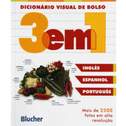 Capa de Dicionário visual de bolso 3 em 1 - Inglês, espanhol e português - Dorling Kindersley Book