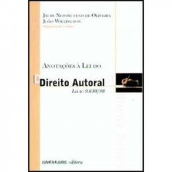 Capa de Anotações à Lei do Direito Autoral Lei nº 9.610/98 - Jaury N. de Oliveira e João Willington