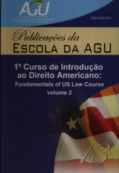 Capa de 1º Curso de Introdução ao Direito Americano: - Publicações da Escola da Agu