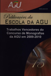 Capa de Trabalhos Vencedores do Concurso de Monografias da Agu em 2009- 2010 - Publicações da Escola de Agu