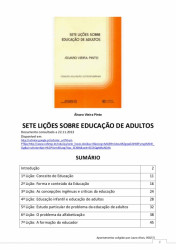 Capa de Sete lições sobre educação de adultos - Álvaro Vieira Pinto