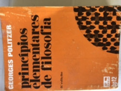 Capa de Princípios elementares de filosofia - Georges Politzer