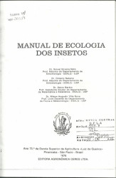 Capa de Manual de ecologia dos insetos - Sinval Silveira Neto; Octávio Nakano; Décio Barbin; Nilson Augusto Villa Nova