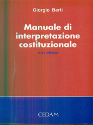 Capa de Manuale di Interpretazione costituzionale - Giorgio Berti