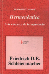 Capa de Hermenêutica - Friedrich D. E. Schleiermacher