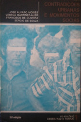 Capa de Contradições urbanas e movimentos sociais - José Álvaro Moisés; Verena Martinez-Alier; Francisco de Oliveira; Sérgio de Souza