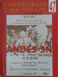 Capa de Universidade e Sociedade - 