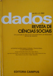 Capa de Dados v. 25, n. 3, 1982 - Elisa Maria Pereira Reis; Gerson Moura; outros