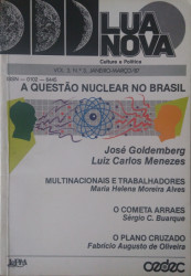 Capa de LUA NOVA - Vol.3, Nº. 3 - Janeiro - Março/87 - José Goldemberg [outros.]