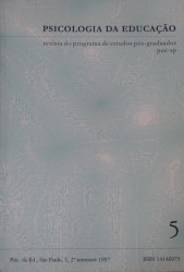 Capa de Psicologia da Educação 5 - Revista do programa de estudos pós-graduados puc-sp