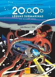 Capa de 20.000 Léguas submarinas em quadrinhos - João Marcos
