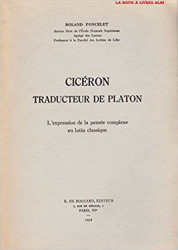 Capa de Cicéron Traducteur de Platon - Roland Poncelet