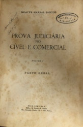 Capa de Prova judiciária no cível e comercial volume I - Moacyr Amaral Santos