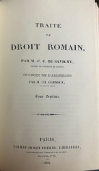 Capa de Traite de Droit Romain volume 4 - M.F.C de Savigny