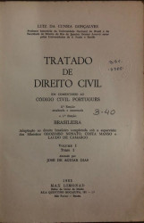 Capa de Tratado de direito civil volume 1 tomo 1 - Luiz da Cunha Gonçalves