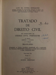 Capa de Tratado de direito civil volume 3 tomo 1 - Luiz da Cunha Gonçalves