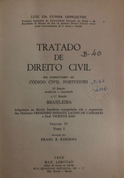 Capa de Tratado de direito civil volume 4 tomo 1 - Luiz da Cunha Gonçalves