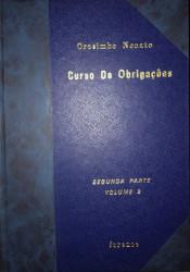 Capa de Curso de Obrigaçoes segunda Parte volume 2 - Orosimbo Nonato