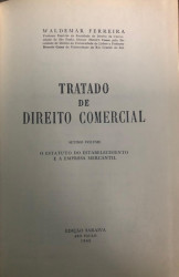 Capa de Tratado de Direito Comercial volume 7 - Waldemar Ferreira