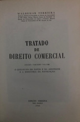 Capa de Tratado de Direito Comercial volume 13 - Waldemar Ferreira